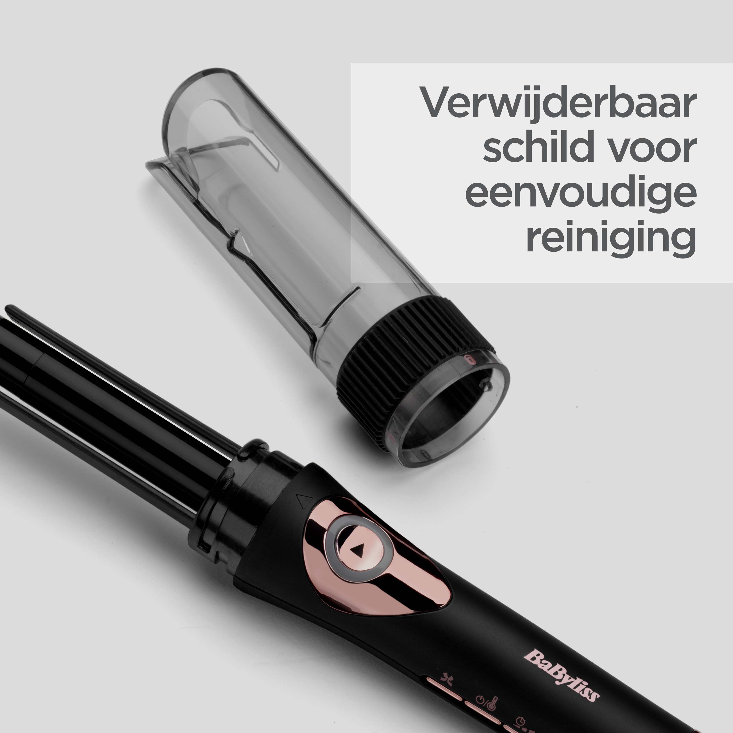 Verwijderbaar schild voor eenvoudige reiniging